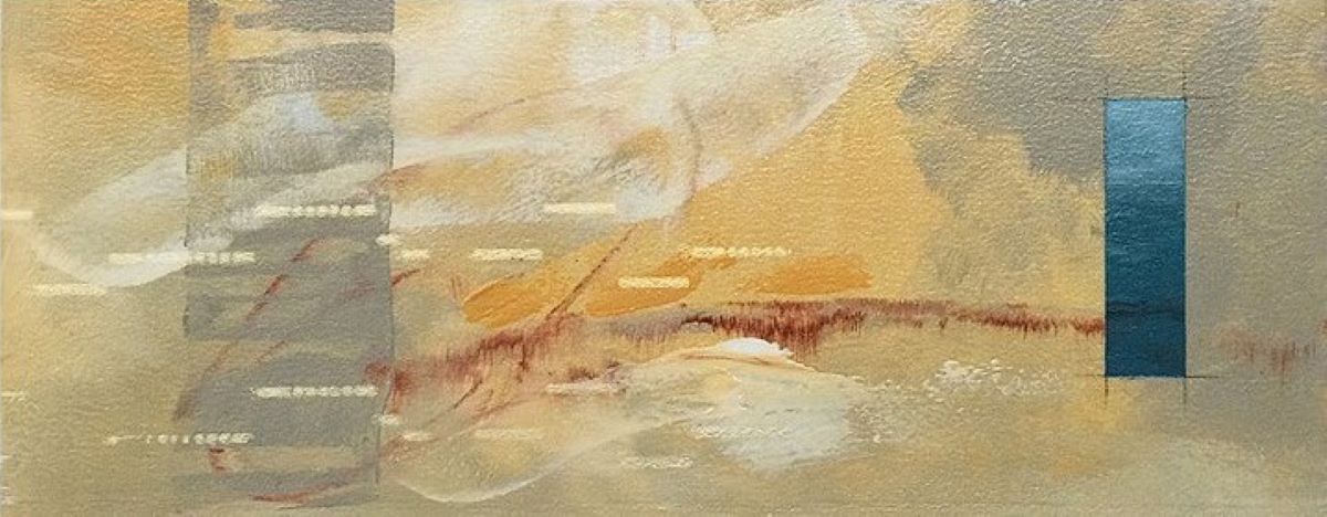 JONDE NORTHCUTT - LIGHT TAPESTRY NO. 1 - ACRYLIC ON PANEL - 10 X 4