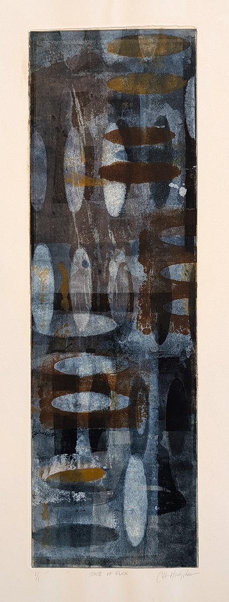 COLLEEN PREMER - STATE OF FLUX - MONOTYPE - 7 X 23