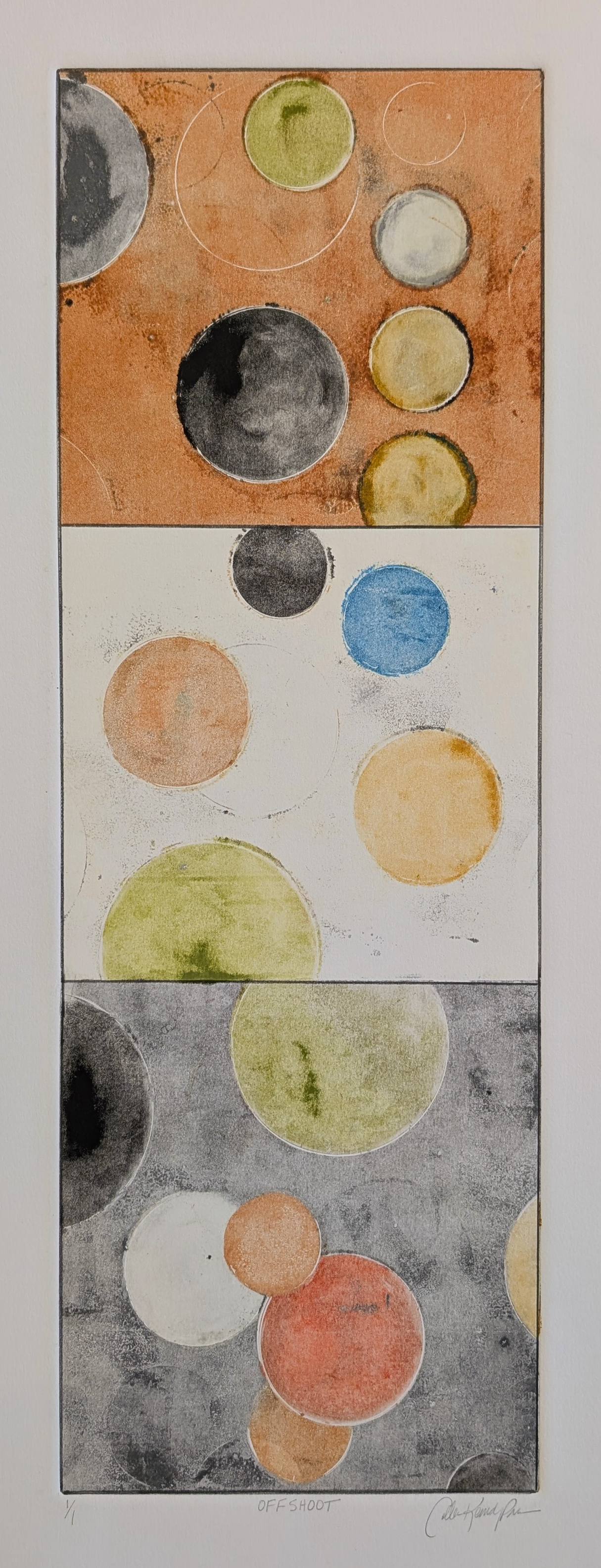 COLLEEN PREMER - OFFSHOOT - MONOTYPE - 7 X 20