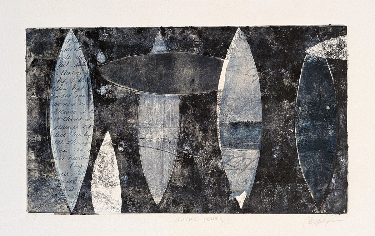 COLLEEN PREMER - ENCHANTED EVENING - MONOPRINT - 15.5 X 9