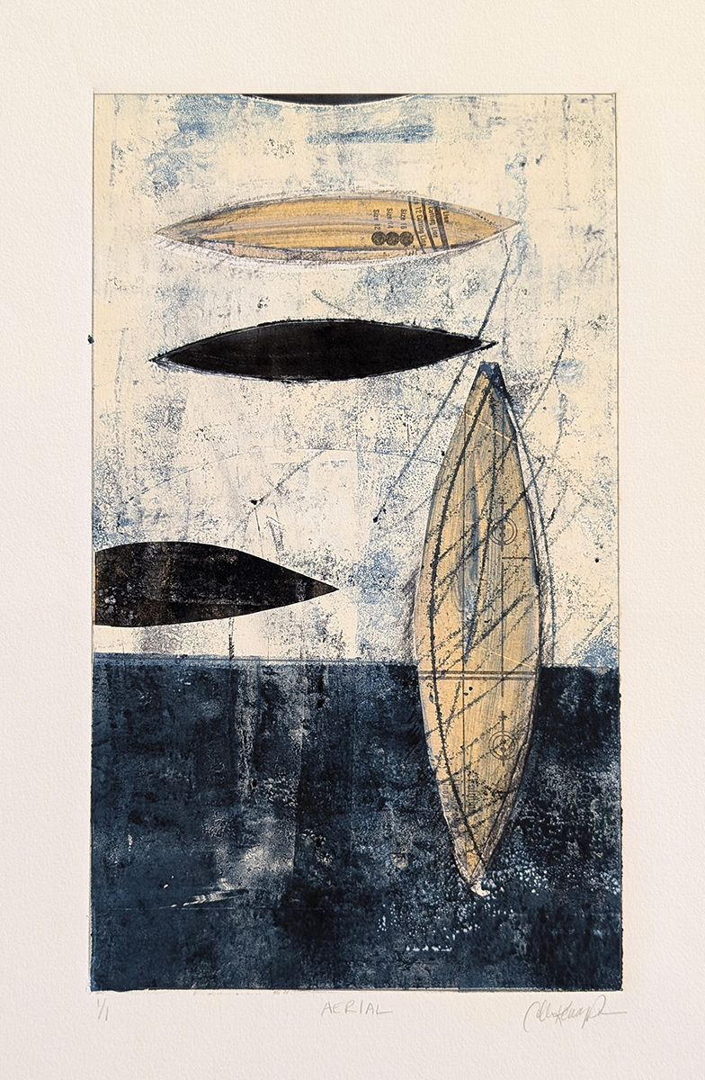 COLLEEN PREMER - AERIAL - MONOPRINT - 9 X 15.5