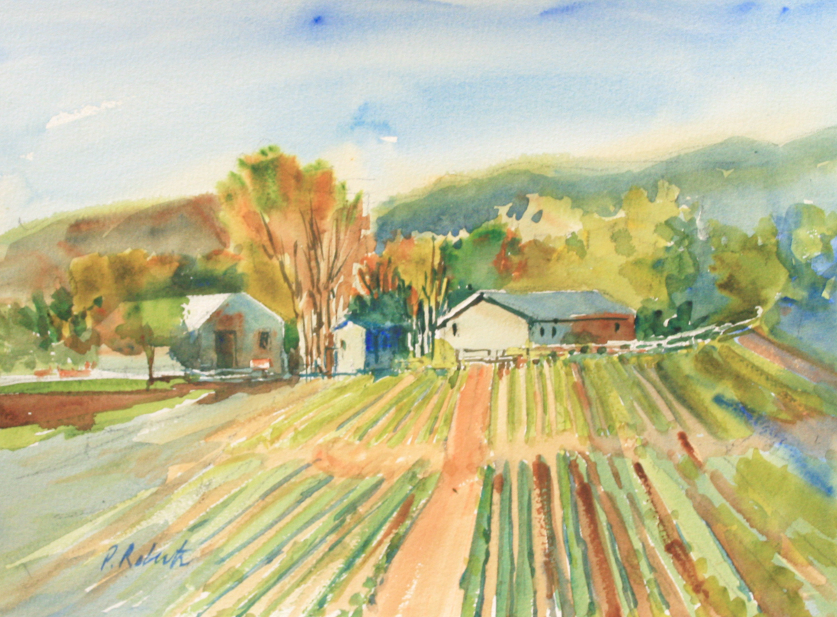 PETE ROBERTS - RURAL COLORS - WATERCOLOR - 15 X 11