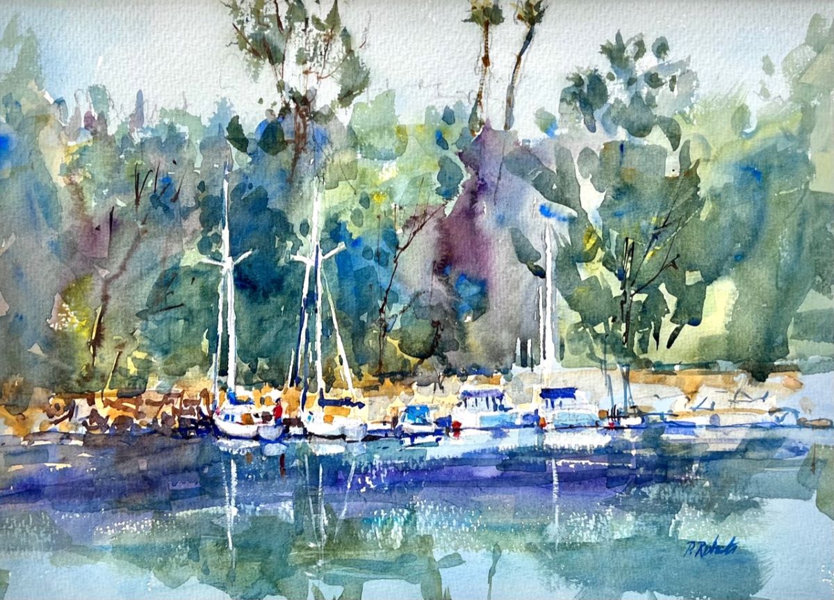 PETE ROBERTS - DOWN SOUTH - WATERCOLOR - 10.5 X 14.5