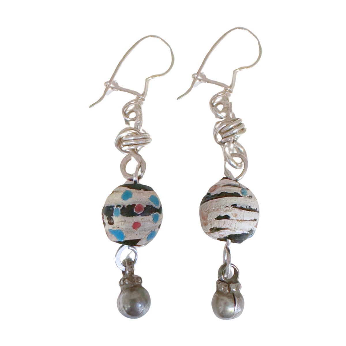 JANET SEWARD - ANTIQUE BUTTERFLY CHARM EARRINGS - MIXED MEDIA