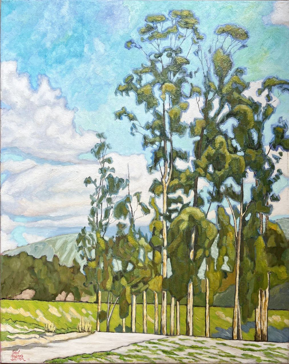 JOHN SAWYER - ORCHARD HILLS EUCALYPTUS - OIL ON CANVAS - 24 X 30