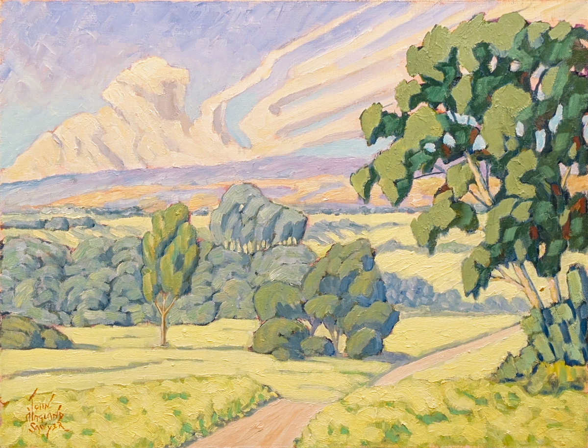 JOHN SAWYER - BREATH OF SPRING - OIL ON CANVAS - 19 5/8 X 15 5/8