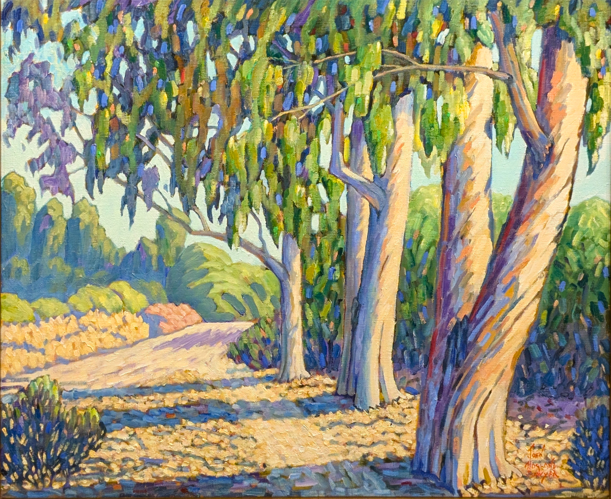 JOHN SAWYER - UNDER THE EUCALYPTUS JOHN SAWYER - UNDER THE EUCALYPTUS - OIL ON CANVAS - 24 X 30
