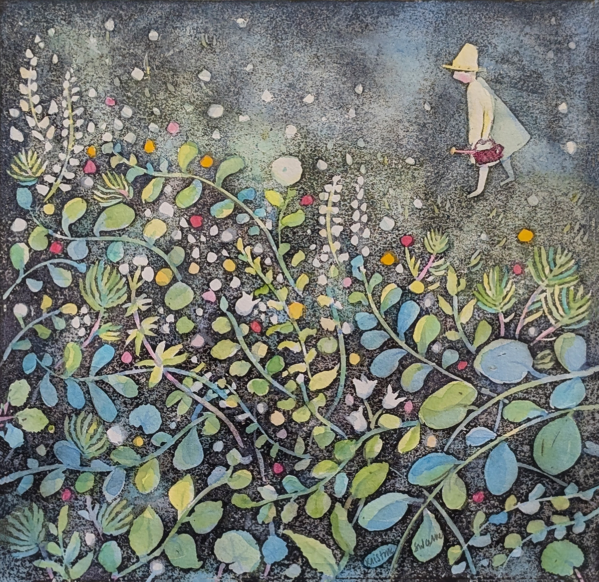 KRISTINA SWARNER - SPRING GARDEN - MIXED MEDIA - 8 X 8