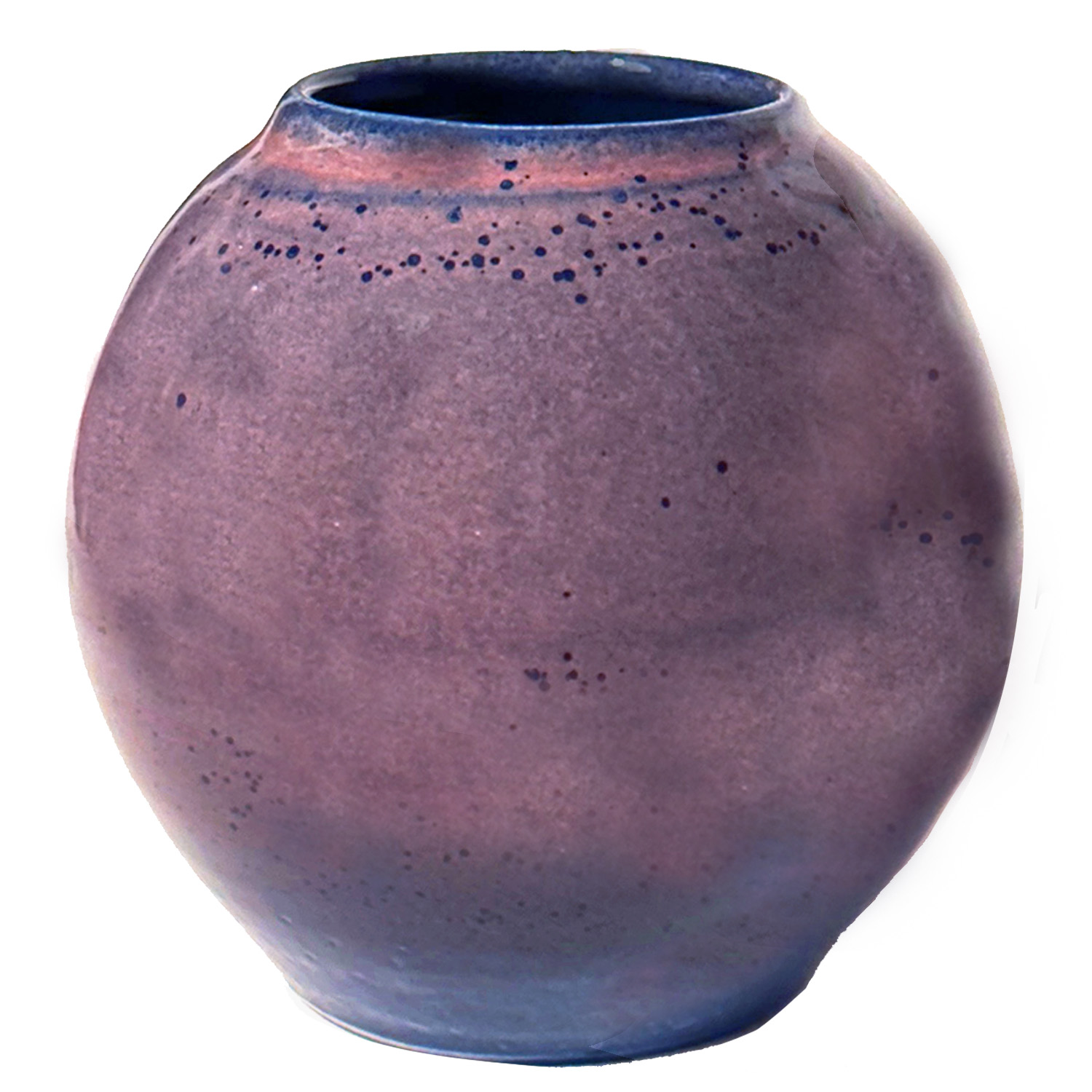 KENNY SMITH - PURPLE/BLUE MOON VASE - CERAMIC - 5 X 5.5 X 5