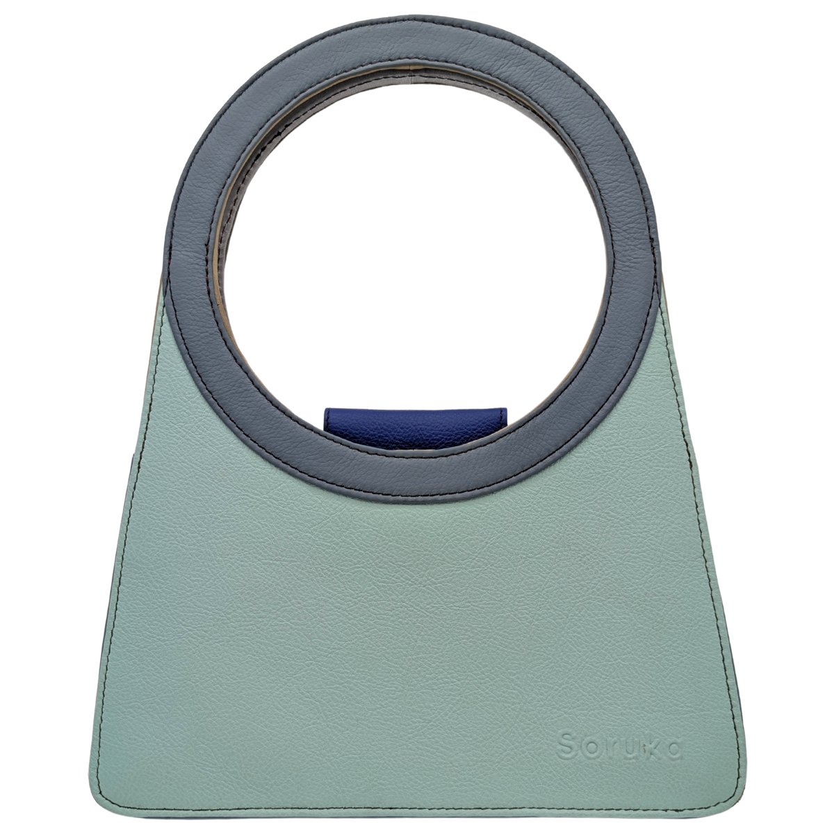 SORUKA - HONEY HANDBAG W CIRCLE HANDLE - LEATHER - 10.25 X 13