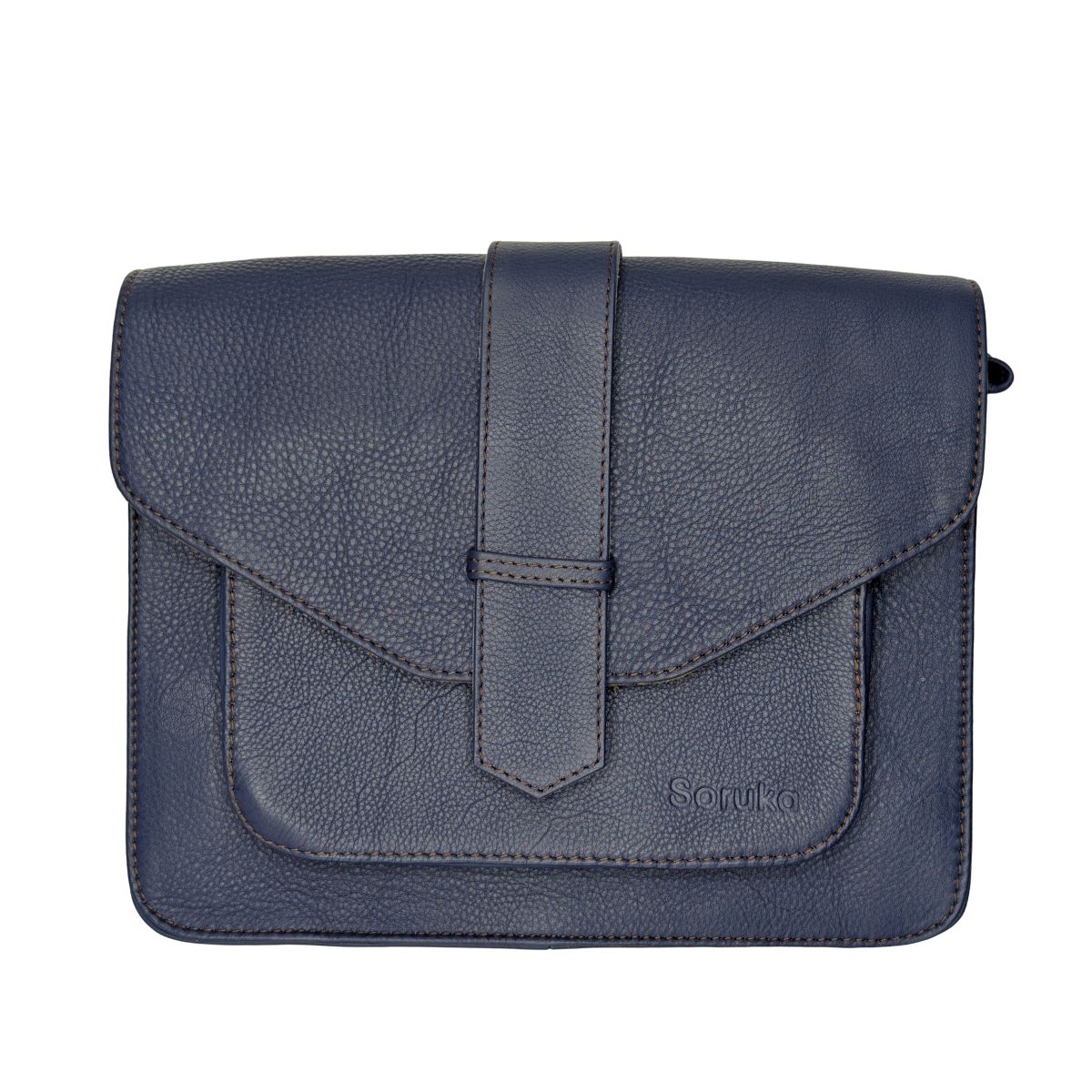 SORUKA - LAYLA HANDBAG WITH GLITTER REVERSIBLE LOOP - LEATHER