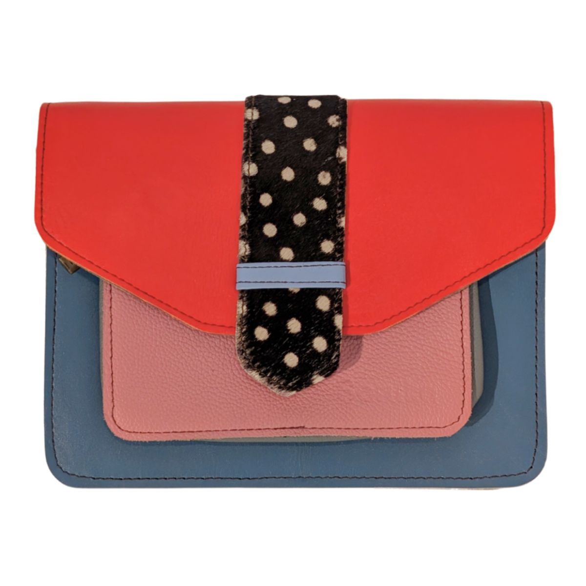 SORUKA - PINK, BLUE, SALMON GRACE HANDBAG - LEATHER
