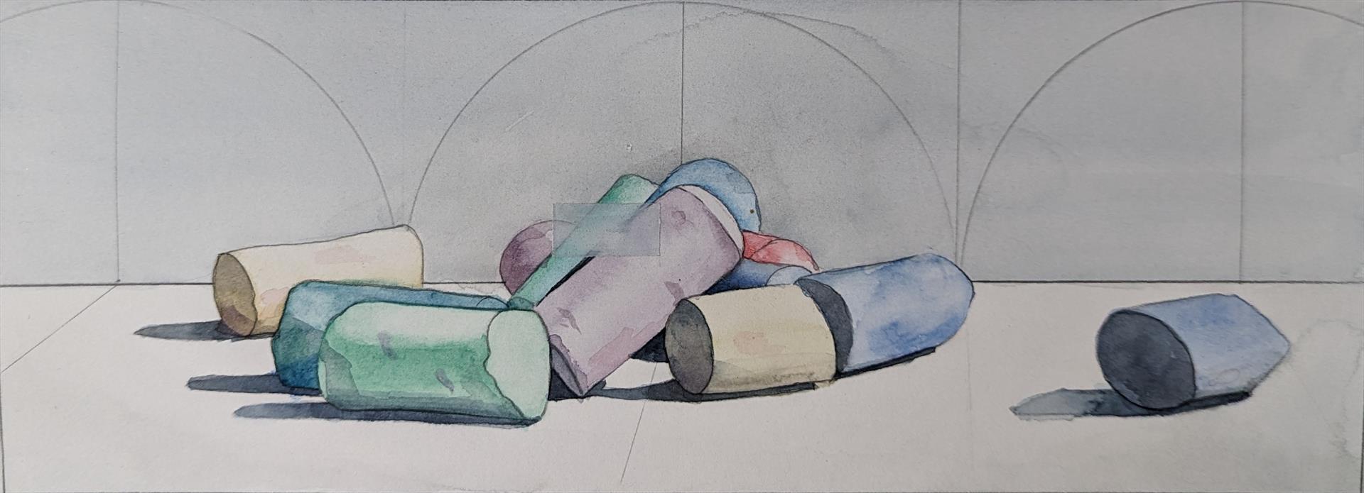 RYAN SCHROEDER - CHALK NUMBER 2 - WATERCOLOR