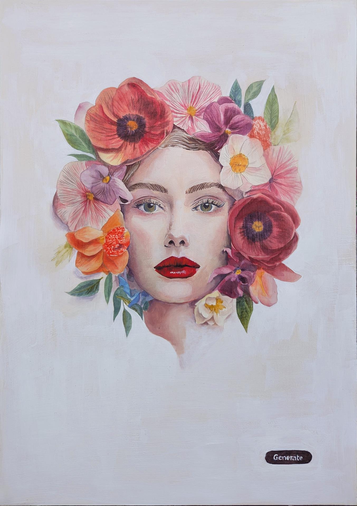 PENNY SCHROEDER - GENERATE - WATERCOLOR & OIL - 14 x 20