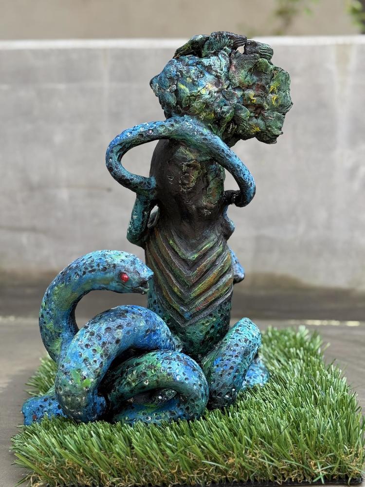 HELAINE YESKEL - GUARDIAN OF THE EARTH - CERAMIC - 10 X 17 X 7