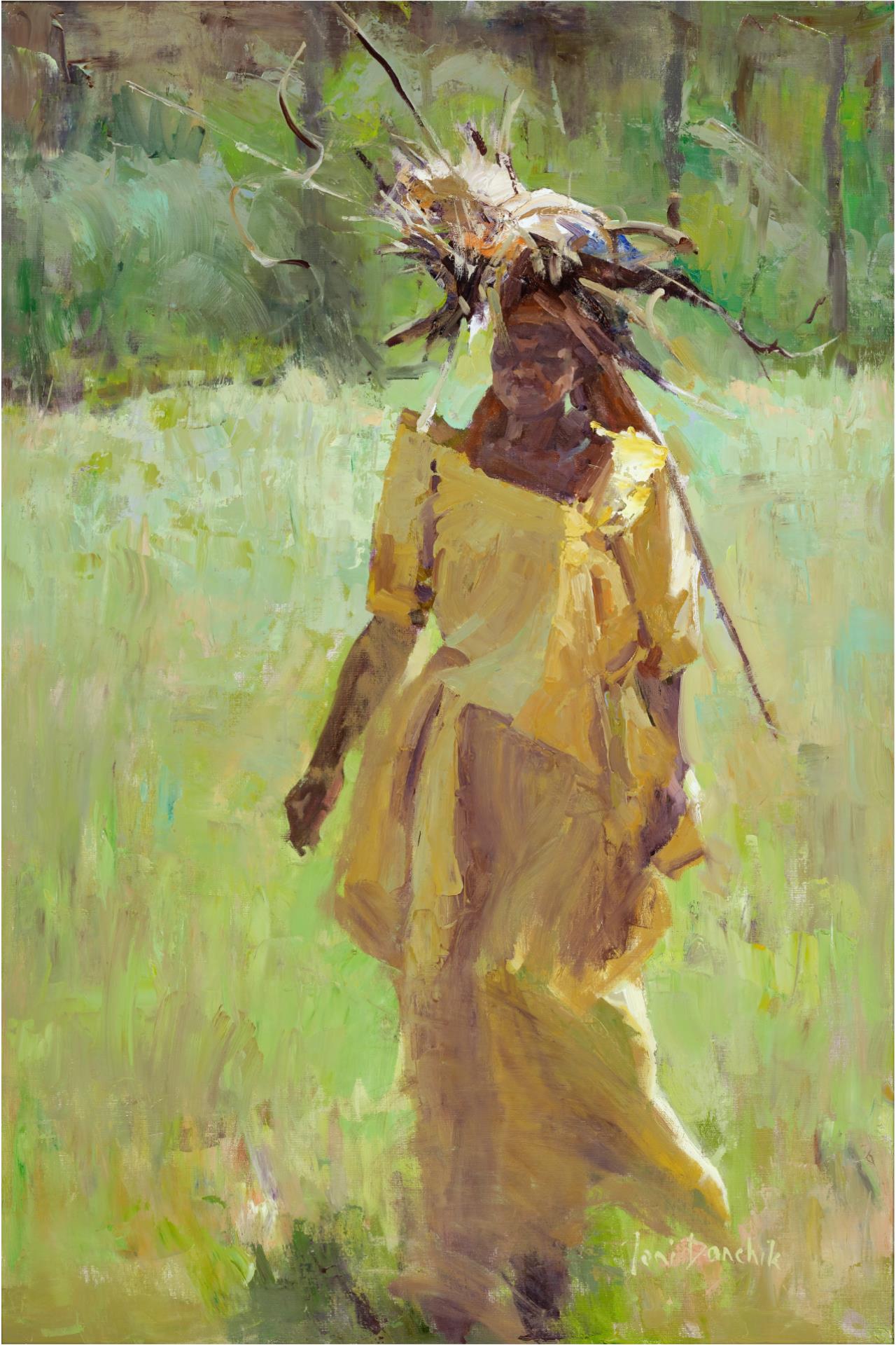 TONI DANCHIK - LADY IN YELLOW - OIL - 24 X 36