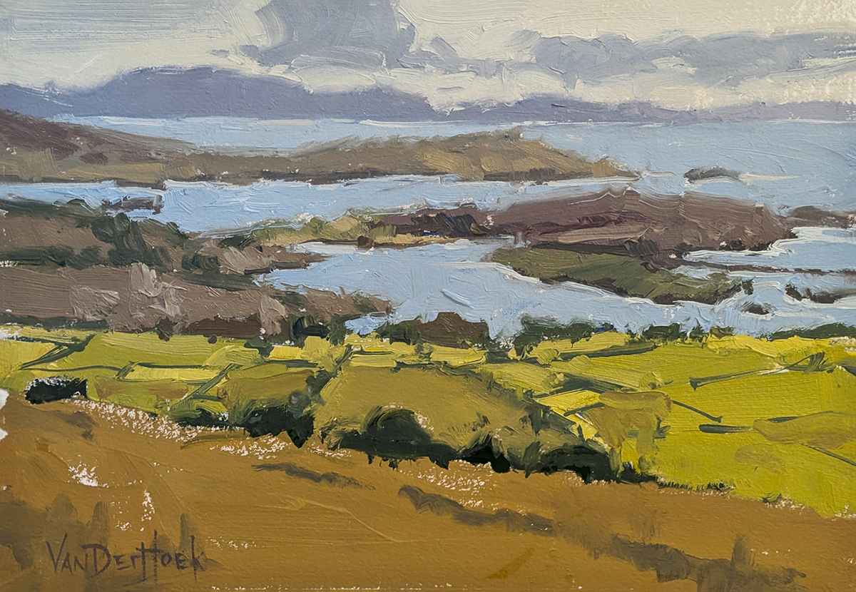 KIM VANDERHOEK - FROM LAND TO SEA - OIL ON PAPER - 10.25 X 7