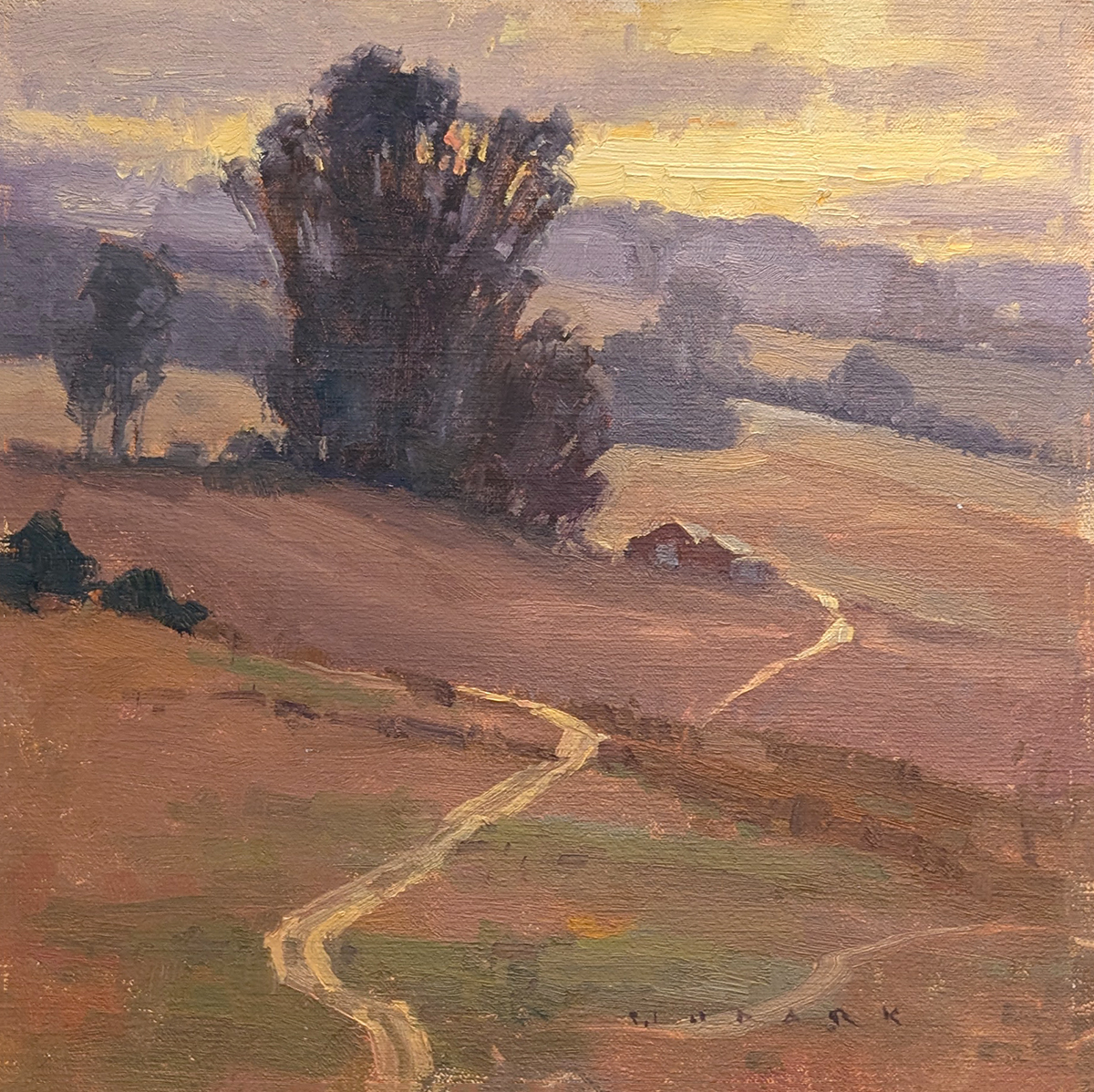 JIM WODARK - MORNING STAND - OIL ON BOARD - 12 X 12