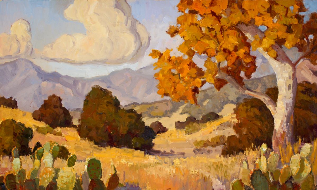 JIM WODARK - LOS PENASQUITOS AFTERNOON - OIL ON LINEN - 20 X 12