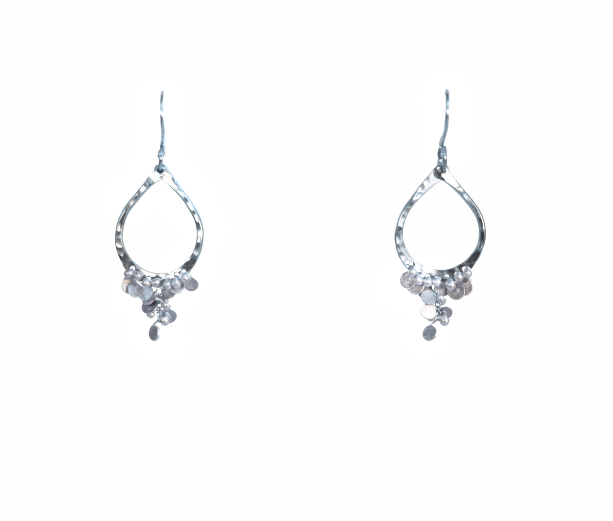 YED OMI - SMALL TEAR CONFETTI EARRING, STERLING SILVER - STERLING SILVER