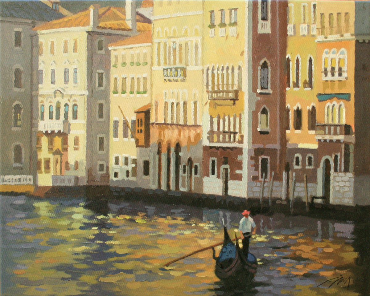 JIE ZHOU - VENICE - OIL ON CANVAS - 20 x 16