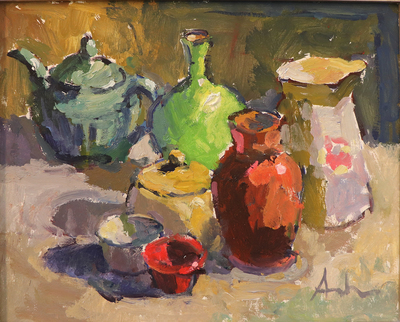BERNIE ANDERSON - STILL LIFE #1 - OIL ON BOARD - 20 X 16
