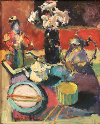 BERNIE ANDERSON - THE STERLING POT - OIL ON BOARD - 20 X 24