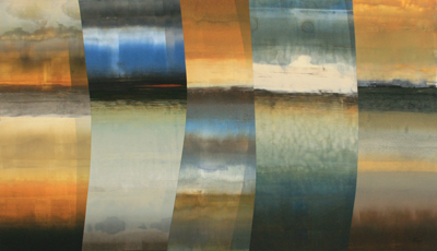LISA RIDGERS - NEW HORIZONS II - OIL ON PAPER - 30 X 17