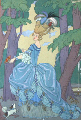 GEORGE BARBIER - L'ALLEE - POCHOIR - 5.5 X 8
