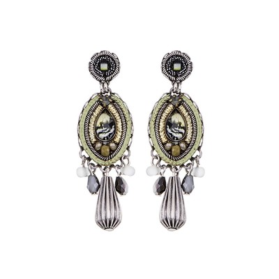 AYALA BAR - AUTUMN LEAVES WIRE EARRINGS - BEADS