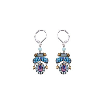 AYALA BAR - BLUE BIRD EARRINGS W/ CLIP - MIXED MEDIA