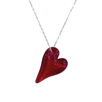 KRISTA BERMEO - HOLE IN MY HEART NECKLACE - GLASS