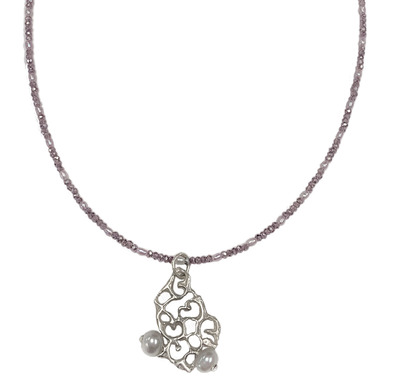 HOURI BORJIAN - SILVER & FRESHWATER PEARL NECKLACE - SILVER & PEARLS