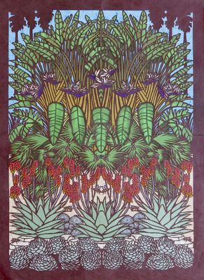 LORRAINE BUBAR - SOUTH COAST BOTANIC GARDEN - PAPERCUT - 36 X 26