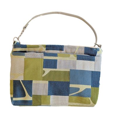 PATT BUCHANAN - MED GRN & BLUE BAG - FIBER