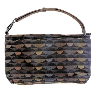 PATT BUCHANAN - LONG STRAP BRN & BLK HANDBAG - FIBER