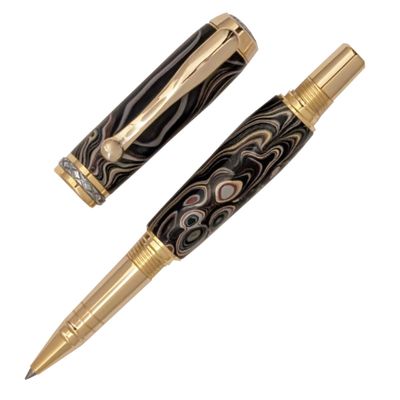 TOM BORUSKY - GOLD FORDITE ROLLER BALL PEN - MIXED MEDIA