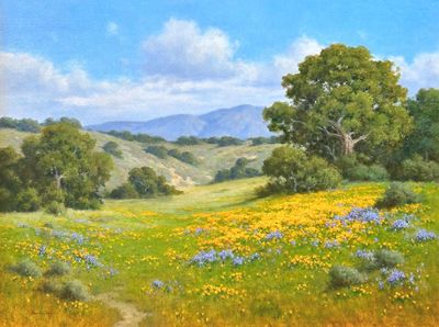 DAVE CHAPPLE - CALIFORNIA SPRINGS DAVE CHAPPLE - CALIFORNIA SPRINGS - OIL ON BOARD - 40 x 30