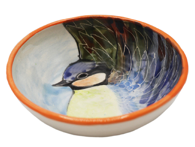 MARIA COUNTS - BOWL WITH FLYING BIRD - CERAMIC - 5 X 1.5 X 5