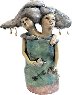 MARIA COUNTS - HUYUNA CLOUD GODDESSES - CERAMIC - 10.5 X 4 X 13