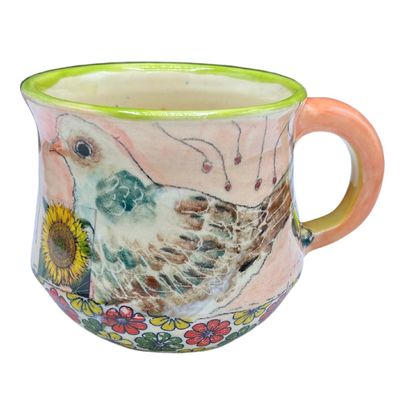 MARIA COUNTS - TURTLE DOVE MUG WITH BUTTERFLY - CERAMIC