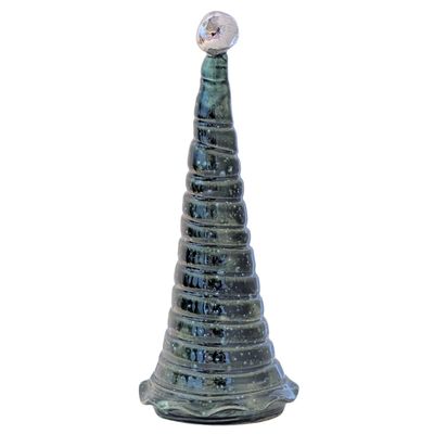 MARIA COUNTS - SPIRAL CHRISTMAS TREE - CERAMIC - 3.5 X 8.5 X 3.5