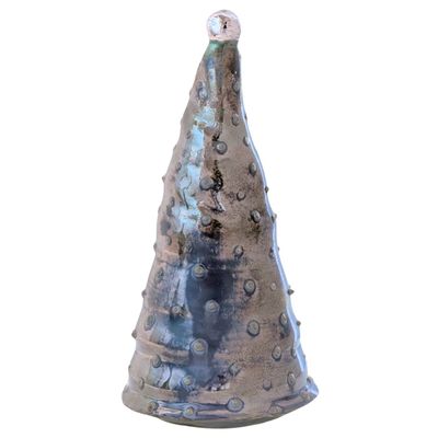 MARIA COUNTS - DOTTED CHRISTMAS TREE - CERAMIC - 3.5 X 7.25 X 3.5