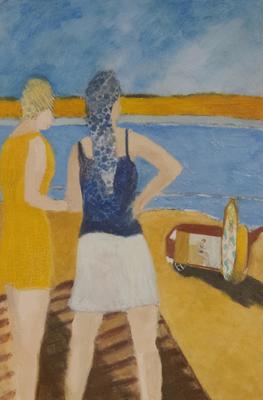 SUSAN COSTES - BEACH DAY - OIL - 24 x 36