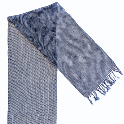 DEANNA DEEDS - LENO SCARF - BLUE/GREY - FIBER