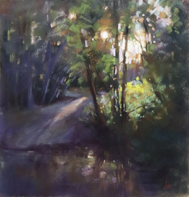 DORI DEWBERRY - QUIET TRAIL - PASTEL - 11.5 X 12