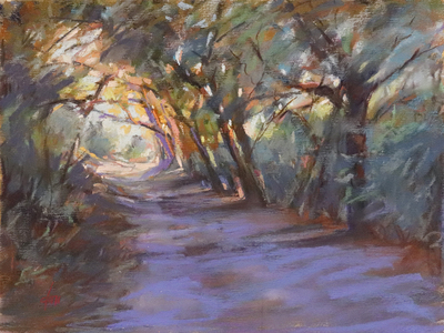 DORI DEWBERRY - ALONG THE PATH - PASTEL - 9 X 12