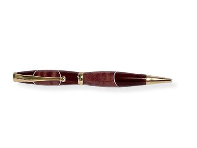 MICHAEL EVANS - DYED CURLY MAPLE & COCOBOLO PEN - WOOD