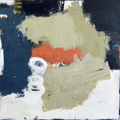 KATHLEEN FINNEY - UNTITLED 44 - MIXED MEDIA ON BOARD - 24 X 24