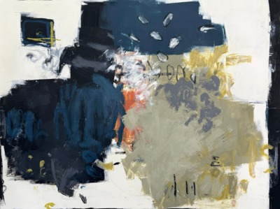 KATHLEEN FINNEY - UNTITLED 48 - MIXED MEDIA ON BOARD - 38 X 28